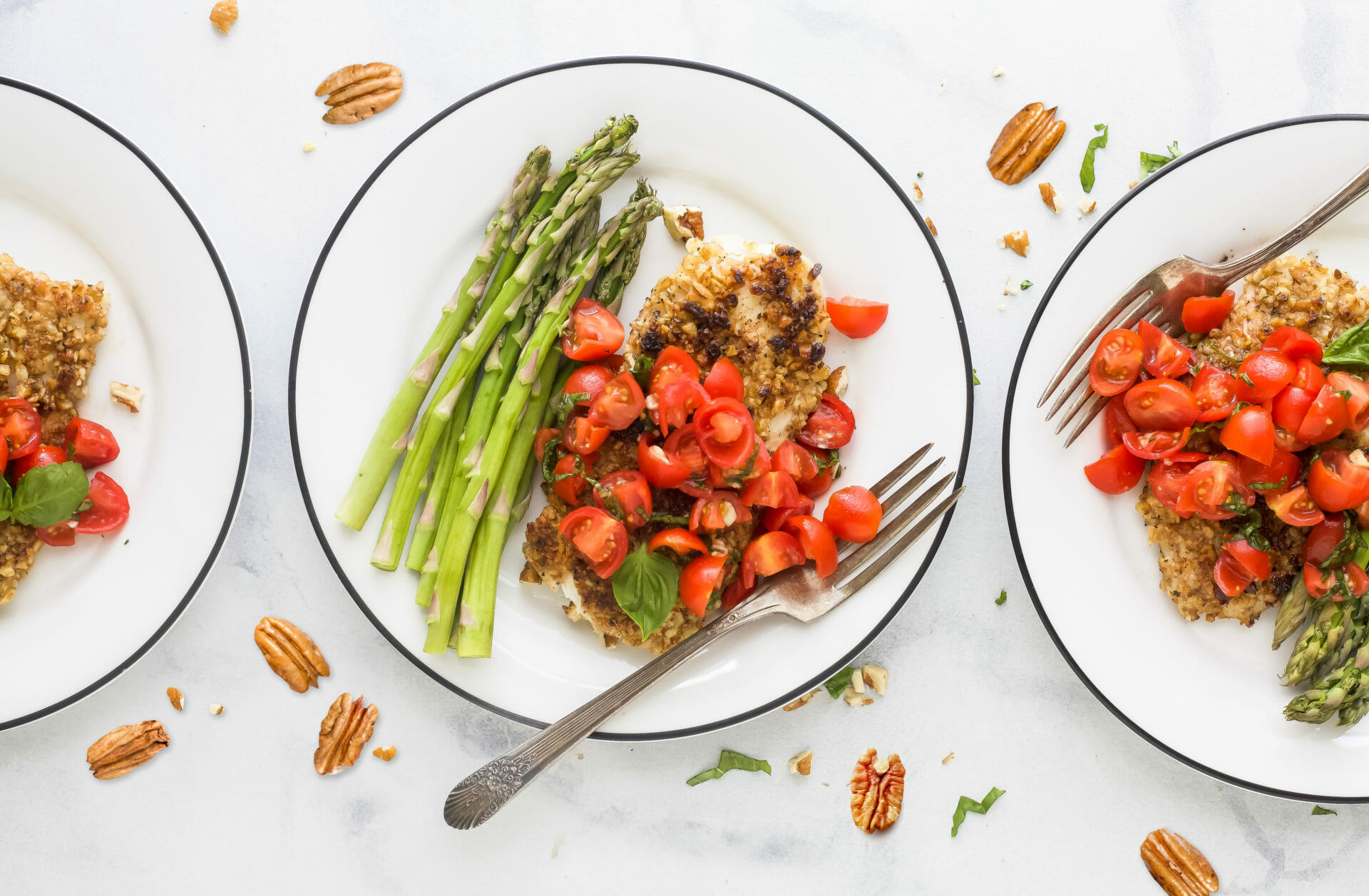 Pecan Crusted Tilapia with Italian Salsa